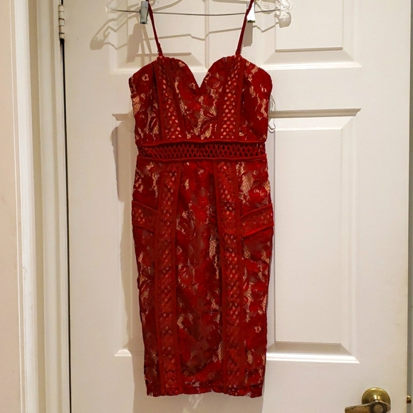 Brand New! Just Me Lace Sheath Dress - Picture 2 of 7